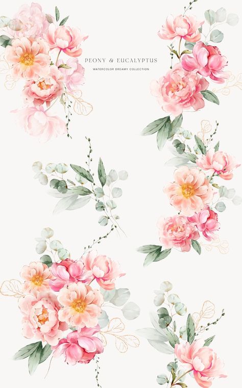 Peony Watercolor Clipart Eucalyptus Clipart Floral Clipart Gold Foliage Wedding Clipart Peony Clipart Watercolor Clipart Peony - Etsy Hong Kong Eucalyptus Clipart, Peony Clipart, Peony Watercolor, Gold Foliage, Foliage Wedding, Floral Clipart, Wedding Clipart, Watercolor Clipart, Peonies