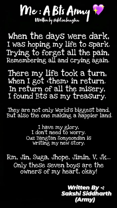 This poem is written by me😁💜 I'm so proud to be a Bts Army💜 Thank you BTS for everything🦋💜 Cute Small Diary Diy, Bts 2025 I Will Wait For You, Bts Qoutes For Army, Army Quotes For Bts, Bts Message To Army, Diary About Me Page, Bts Dairy Ideas, Bts Inspired Drawings, Bts Journal Ideas Without Pictures