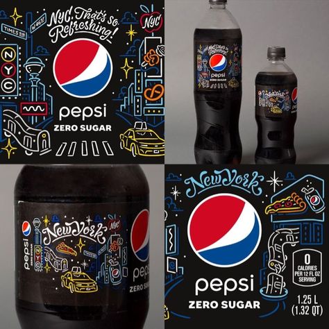 David Leutert created illustrations for the packaging of these limited edition NYC Pepsi Bottles. These bottles are now available in stores across New York, and they depict various iconic locations around the city. Vector Art Illustration Graphics, Limited Edition Packaging, Caricature Sketch, Pepsi Cola, Creative Packaging Design, Creative Packaging, Sport Poster, Energy Drinks, Cover Art