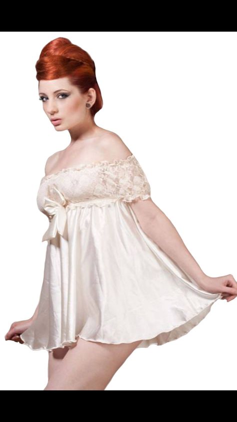 White satin and lace babydoll Lace Babydoll, White Satin, Baby Dolls, Game Of Thrones Characters, Satin, Lace, White