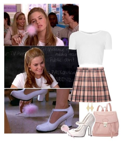 "Cher Horowitz" by priscilla12 ❤ liked on Polyvore featuring SilverStone, Topshop, 19th Street, Annie Fensterstock, movie, Cher and clueless Clueless Cher, Cher Outfits, Outfit Designer, Clueless Fashion, Outfit Essentials, Cher Horowitz, 90s Inspired Outfits, Clueless Outfits, Look Retro