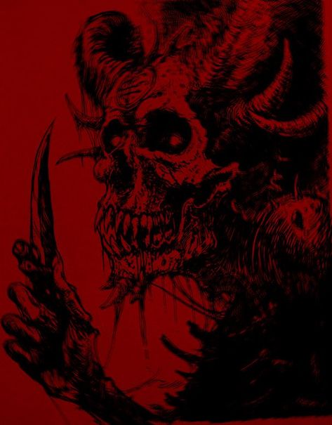 Red Clown Aesthetic, Demon Aestethic Red, Akuma Aesthetic, Red Horror, Demon Inside, Black Skulls Wallpaper, Gothic Images, Red Icons, Red Gothic