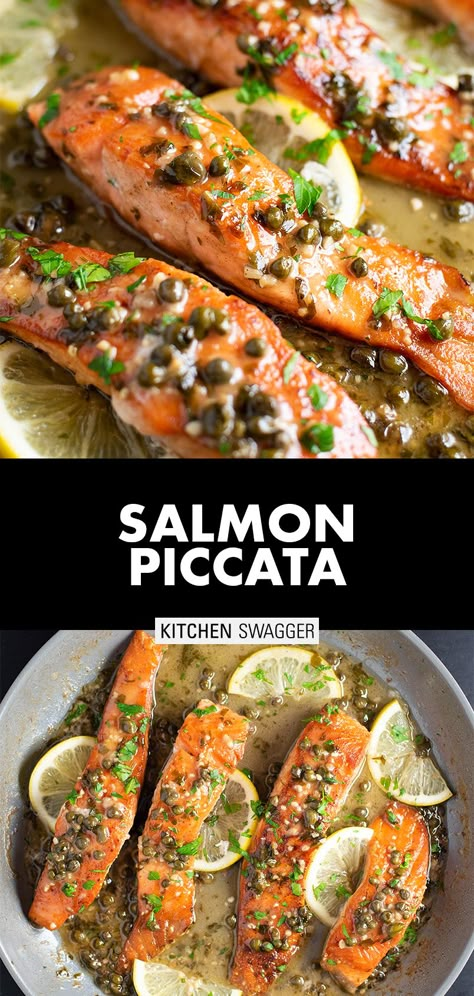 Salmon Recipes Capers, Baked Salmon With Capers And Lemon, Caper Salmon Recipe, Fish And Capers Recipe, Salmon Trout Recipes, Salmon With Capers And Lemon, Salmon Capers Recipe, Salmon And Capers Recipe, Salmon Capers Lemon Butter Sauce