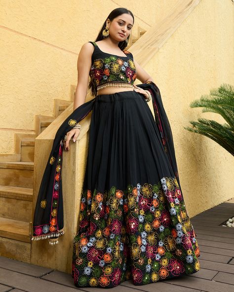 CATALOG: 14611 Georgette Designer Sequance Embroidery Work Heavy Looks Bridal Lehenga For Ceremonial Looks Just click on the link for any assistance: https://wa.me/919409462680 #ShortKurti #CasualWear #Fancy #Ethnic #Designer #Kurti #ShortKurti #Smart #Dress #Saree #SalwarKameez #EthnicDress #LoveForEthnic #FestiveWear #Shopping #Family #Gift #Girlish #Wedding #Function #Party #HerDress #Wardrobe #bollywoodstylefile #Gowns #ReadymadeDress #KurtiBottomSet #coordsetstyle #Lehenga #LehengaSet Top For Navratri, Make Up Cute, Garba Chaniya Choli, Organza Bridal, Blouse Lehenga, Lehenga Choli Designs, Black Lehenga, Georgette Lehenga, Navratri Chaniya Choli