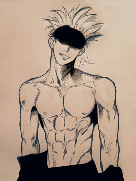 gojo body Best Anime Series, Asthetic Picture White And Black, Anime Face Drawing, Naruto Sketch Drawing, The Best Anime, Pencil Sketch Images, Naruto Sketch, Best Anime Drawings, Body Drawing Tutorial