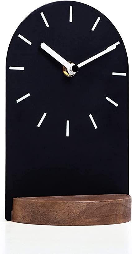 Amazon.com: SOFFEE DESIGN One-Piece Table Clock Iron Sheet with Wooden Base Ins Style, Desktop Clock Non Ticking Battery Operated for Living Room Bedroom Home Decor, Gray : Home & Kitchen Home Decor Gray, Desktop Clock, Styled Desktop, Shelf Clock, Iron Sheet, Desktop Decor, Desk Clock, Table Clock, Metal Table