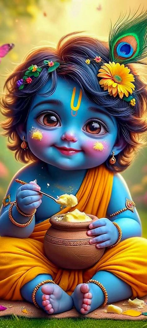 Cute Shree Krishna iPhone Wallpaper Baby Radha Krishna Images, Little Kanha Ji Images, Happy Janmashtami Image, Cartoons Krishna, Krishna Gif, Shree Krishna Wallpapers, Baby Ganesha, Happy Navratri Images, Aesthetic Shorts