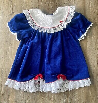 VTG 80s LITTLE PRECIOUS 24M baby toddler dress Red White Blue velvet made in USA  | eBay Toddler Dress, Dress Red, Blue Velvet, Vintage Children, Red White Blue, Baby Love, White Blue, Baby Toddler, Red Dress