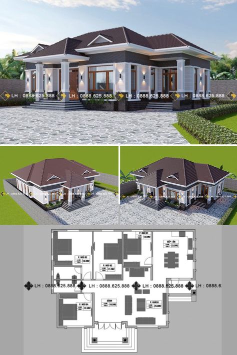 Four Bedroom House Plans Modern Bungalow, 4 Bedroom House Plans Bungalows, 4bedroom House Plans Modern Bungalow, Four Bedroom Bungalow House Plans, 4bedroom House Plans Modern, Four Bedroom House Plans Modern, Bungalow Design Architecture, Bungalow House Design Philippines, Bungalows Design