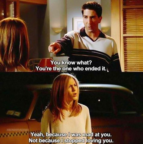 When she told Ross the cold, hard truth about their break-up: | 29 Of Rachel Green's Most Iconic Lines On "Friends" Friends Ross And Rachel, Collateral Beauty, Friends Fan, Iconic Lines, Cold Hard Truth, Ross And Rachel, Friends Scenes, Friends Cast, Friends Tv Series