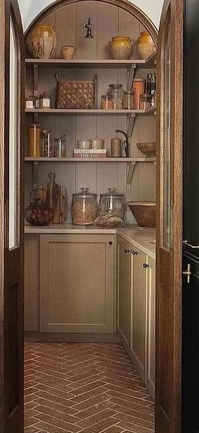 Coffee And Wine Bar Ideas Butler Pantry, Historic Butlers Pantry, Square Butlers Pantry, Cottage Butlers Pantry, Small Scullery, Walkthrough Pantry, Pantry In Dining Room, Small Butlers Pantry, Butler Bar