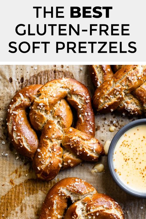 Homemade Cheese Dip, Gluten Free Soft Pretzels, Gluten Free Pretzels, Pain Sans Gluten, Pretzels Recipe, Homemade Gluten Free, Homemade Cheese, Gluten Free Snacks, Soft Pretzels