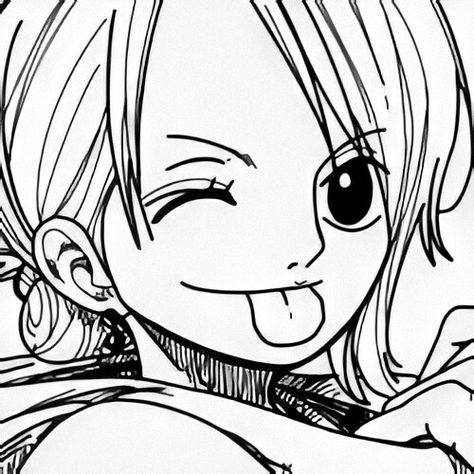 Manga Icons, One Piece, Black And White, Funny, White, Black