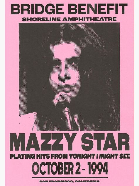 Mazzy Star Poster, Punk Bands Posters, Star Poster, Mazzy Star, Dorm Posters, Risograph Print, Grade 8, Picture Collage Wall, Concert Poster