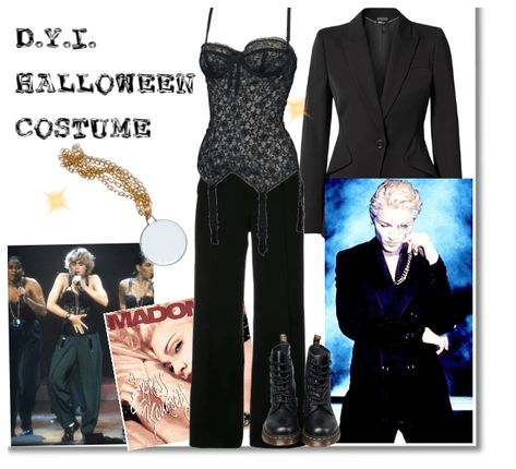 Madonna: Express Yourself DIY Halloween costume outfit ideas | Madonna Express Yourself Costume, Madonna Express Yourself, Diy Halloween Costume, Drop Shadow, Halloween Costume Outfits, Outfit Maker, Outfit Shoplook, Costume Outfits, Diy Halloween