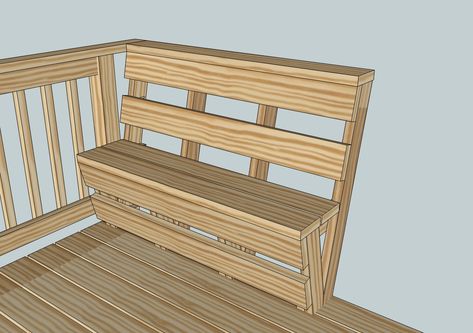 Custom Deck Bench and Railing – Kreg Owners' Community Deck Bench Seating, Deck Bench, Deck Seating, Cool Deck, Custom Decks, Bench Plans, Deck Plans, Diy Deck, Backyard Deck