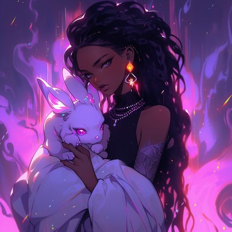 Follow me for more pfps❤️ Digital Art Black Woman, Black Fairy Pfp, Pretty Black Animated Characters, Black Anime Characters Women, Dark Skin Elf Anime, Anime Black Woman Oc, Black Pixie Fantasy Art, Poc Pfps, Hello Kitty Wallpaper Hd