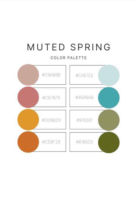 Color palette for Instagram cover; Spring color palette; best color palette for spring; muted color palette for posting on social media--Instagram, Facebook, TikTok; with hex number codes 8 Color Palette Hex Codes, 9 Color Palette Hex Codes, Muted Hex Codes, Graph Color Palette, Ocean Color Palette Hex Codes, Good Notes Color Palette Hex Codes Aesthetic, Hex Number Color Palette, Ipad Hex Codes, Organic Color Scheme