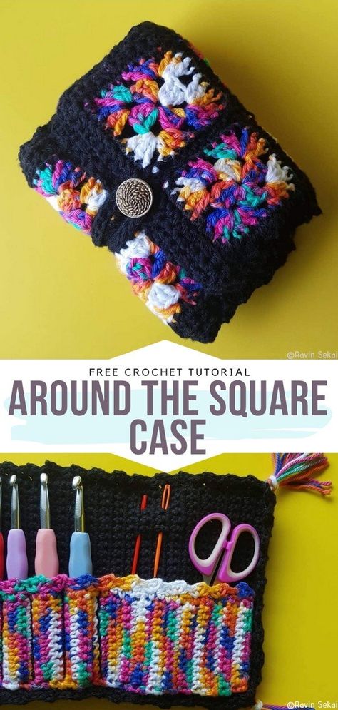 Diy Crochet Hook Case, Crochet Case Pattern, Crochet Hook Case Pattern, Crochet Needle Case, Diy Crochet Hook, Crochet Pencil Case, Crochet Studio, Crafting Activities, Crochet Hook Organizer