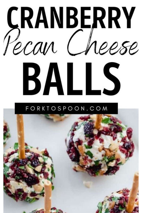 Add this make-ahead recipe to your holiday menu! Cranberry Pecan Mini Goat Cheese Balls are not only stunning but also incredibly tasty. Perfect for Thanksgiving or Christmas, these bite-sized appetizers served with a pretzel stick are sure to impress any crowd. Don't forget to save this pin! Mini Goat Cheese Balls, Cranberry Cheeseball, Pecan Cheeseball, Christmas Potluck Dishes, Cranberry Pecan Cheese Ball, Pecan Cheese Ball, Cranberry Appetizer, Goat Cheese Balls, Mini Cheese Boards