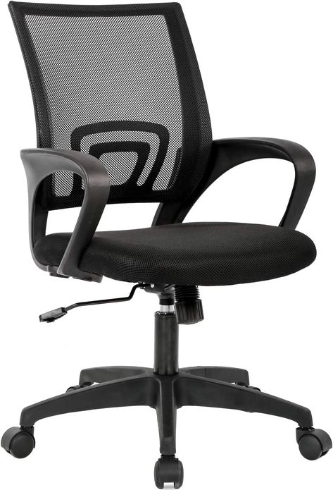 Home Office Chair Ergonomic Desk Chair Mesh Computer Chair with Lumbar Support Armrest Executive Rolling Swivel Adjustable Mid Back Task Chair for Women Adults, Black Rolling Chair, Ergonomic Desk Chair, Home Office Chair, Adjustable Chairs, Computer Desk Chair, Ergonomic Desk, Mesh Chair, Executive Chair, Office Desk Chair