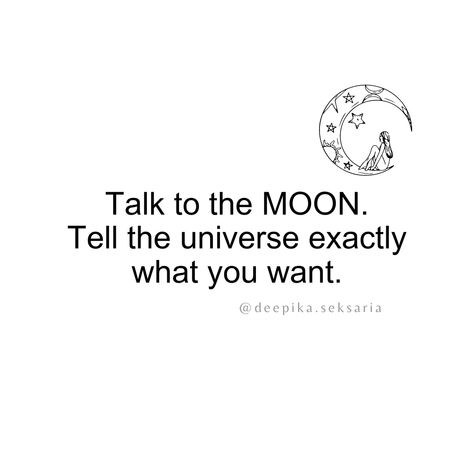 Talk to the MOON. Tell the universe exactly what you want. Dare to Dream. Do not limit yourself while wishing what you want. and than ask universe for the same. Believe me universe works in magical ways. And you do not even need to believe in this magic to manifest an abundant life. In fact Universe works the other way round. You will start to believe once you will start witnessing this magical power in your life. The only thing that you need to do is DARE TO DREAM. So what are you waiting Universe Works In Mysterious Ways Quotes, Talk To The Universe, Talk To The Moon, Reality Shifting, Signs From The Universe, Universe Quotes, Dare To Dream, Toenail Fungus, Magical Power