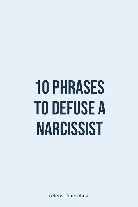 Struggling to cope with a narcissist's manipulative ways? Discover 10 powerful phrases that can effectively shut down their toxic behavior. Use these simple yet impactful lines to reclaim conversations and regain your peace. Whether you're dealing with a family member, friend, or boss, knowing what to say can make all the difference. Don’t let a narcissist ruin your day – arm yourself with these practical phrases and take back control of your life while protecting your sanity! What Makes Narcissists, What To Say To Narcissists, Toxic Behavior, Powerful Phrases, Narcissistic Family, Narcissistic Behavior, What To Say, Therapy Ideas, Take Back