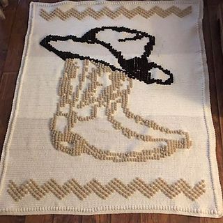 Crafting Cozy Retreat: Trendy Crochet Blanket Stitches Horse Crochet Blanket Pattern Free, Crochet Western Baby Blanket, Cowboy Crochet Blanket, Crochet Western Patterns, Horse Blanket Pattern, Crotchet Baby Blanket, Crochet Cowboy Boots, Graphgan Crochet, Graphgan Patterns