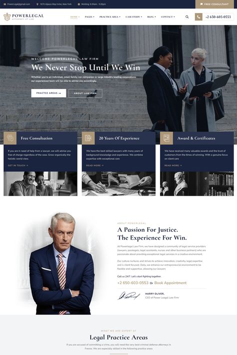 Powerlegal is a clean responsive WordPress theme especially for Attorneys, Lawyers, Law Agencies, Law Firm, Law Advisers, Legal Officers, Barristers, Consultancy, Finance, Solicitor, Advocates, Counsels and other similar businesses. Law Firm Website Design Inspiration, Law Web, Lawyer Website Design, Lawyer Branding, Law Firm Website Design, Lawyer Marketing, Law Firm Branding, Lawyer Website, Website Layouts