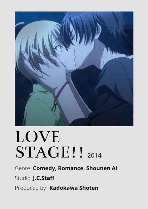 Love Stage Anime, Romance Anime List, Anime Minimalist Poster, Poster Information, Anime Websites, Shojo Anime, Love Stage, Best Romance Anime, Japanese Animated Movies