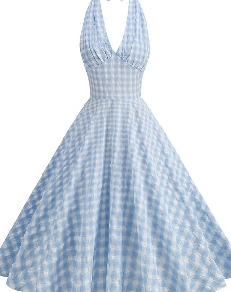 Calling all vintage fashion aficionados! 🌺 Are you ready to step back in time and turn heads with a stunning retro-inspired dress? Learn More: https://bit.ly/3VV5mQk #dresstells #vintagedress #1950sdress Retro Midi Dress, Tank Pattern, Sky Blue Dress, Robes Vintage, Marine Uniform, Cocktail Dress Prom, Look Retro, Teenage Fashion, Rockabilly Dress