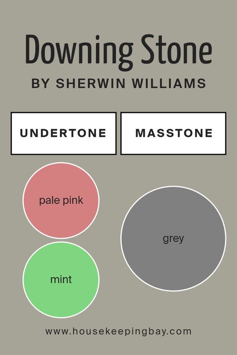 Undertones of Downing Stone SW 2821 by Sherwin Williams Neutral Paint Colors, Neutral Paint, Coordinating Colors, Wall Paint, Sherwin Williams, Pale Pink, Pink Grey, Paint Colors, Stone