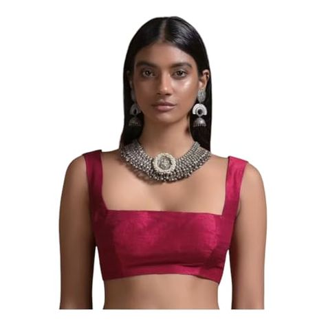 Swiss Couture Maroon Sleeveless Blouse in Silk with Square Neckline, Designer Blouse, Bollywood Crop Top Choli Festive Silk Sleeveless Choli Blouse, Festive Silk Sleeveless Blouse Choli, Sabyasachi Sleeveless Blouse, Bollywood Style Sleeveless Silk Blouse, Maroon Sleeveless Blouse, Designer Saree Blouse, Designer Blouse, Brand Image, Designer Saree