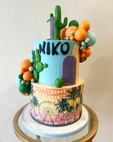 Coachella Themed Cake, Coachella Cupcakes, Coachella Cake, Edible Ink, April 19, Instagram Repost, Themed Cakes, Amazing Cakes, First Birthdays