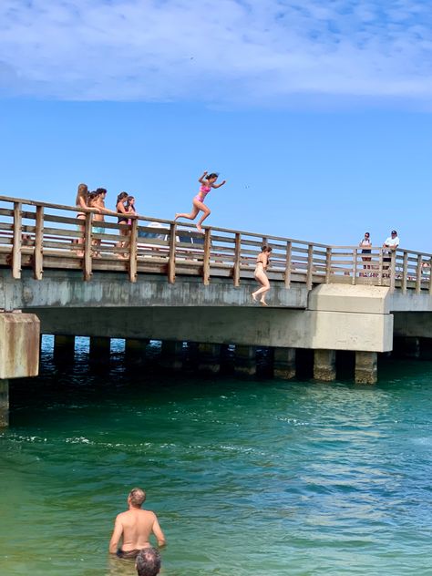 bridge jumping aesthetic Jumping Aesthetic, Bridge Jumping, Beachy Girl, The Stranger Movie, British Summer, Lake Pictures, School Trip, Paradise On Earth, Summer Bucket Lists