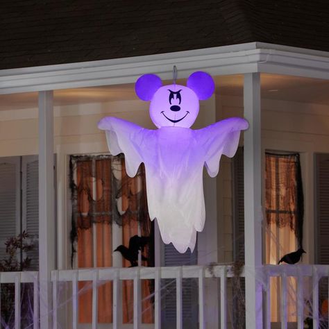 Mickey Ghost Inflatable Adds Happy Haunts To Your Home Mickey Ghost, Disney Halloween Decorations, Mickey Halloween Party, Ghost Lights, Minnie Mouse Halloween, Mickey Mouse Halloween, Adornos Halloween, Halloween Inflatables, Halloween Inspo