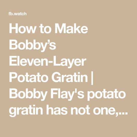 How to Make Bobby’s Eleven-Layer Potato Gratin | Bobby Flay's potato gratin has not one, not two, but ELEVEN layers! 🤤 The best part? It can be made in advance so you don’t have to do all of your... | By Food Network | [theme music] Bobby and I are co-hosting Thanksgiving dinner next week, and to leave nothing to chance-- Bobby always does, but I don't-- we're road testing all the recipes in advance. So including Bobby's 11-layer potato gratin. Do you actually count the layers? Let's put it thi Hosting Thanksgiving Dinner, The Number 11, Layered Potato, Potatoes Roasted, Ina Garten Recipes, Idaho Potatoes, Potato Gratin, Bobby Flay, Hosting Thanksgiving