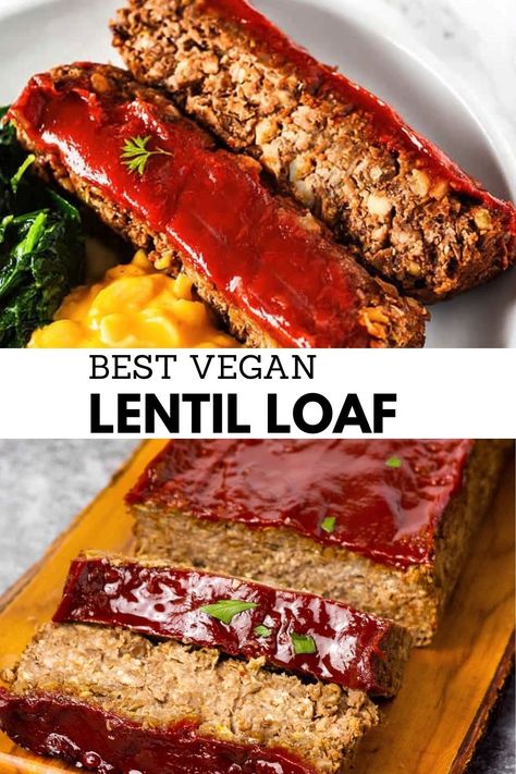 Lentil Loaf Vegan, Vegan Lentil Loaf, Lentil Meatloaf, Vegan Meatloaf, Menu Sarapan Sehat, Lentil Loaf, Classic Meatloaf, Vegan Lentil, Resep Diet