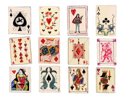 Playing Cards Art, Playing Cards Design, Art Carte, Art Et Illustration, Card Art, Art Inspo, Card Design, Art Projects, Cool Art