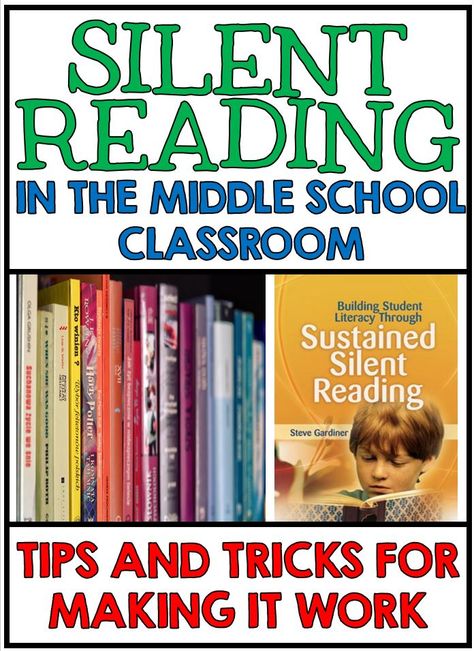 Silent Reading in the Middle School Classroom - Tips and Tricks for Making it Work! Middle School Literature, Silent Reading, Middle School Literacy, 6th Grade Reading, Classroom Tips, Middle School Language Arts, Middle School Reading, Classroom Teacher, 6th Grade Ela