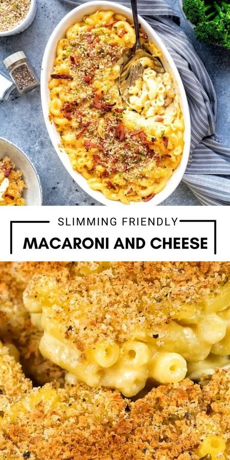 Weight Watchers Mac And Cheese, Brocolli Mac And Cheese, Healthy Mac N Cheese, Crockpot Mac And Cheese, Bake Mac And Cheese, Vegetable Stock Cubes, Weight Watcher Dinners, Baked Mac N Cheese, Baked Macaroni