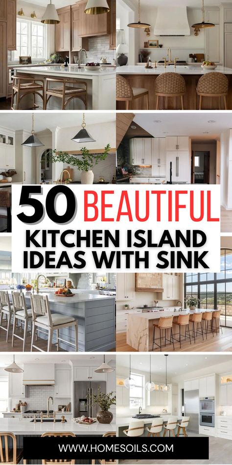 Discover 50 white kitchen island ideas with sinks to enhance your culinary space. Explore sleek designs, functional layouts, and stylish accents perfect for a bright and modern kitchen. Transform your kitchen with these inspiring white island concepts. Farmhouse Kitchen With Island Sink, Kitchen Island With Sink And Breakfast Bar, Kitchen Island With Two Sinks, Kitchen Island Ideas With Sink Modern, Kitchen Island With Lots Of Seating, Decorate Island With Sink, Kitchen Ideas With Sink In Island, Large Kitchen Island With Prep Sink, Huge Kitchen Island With Seating Farmhouse