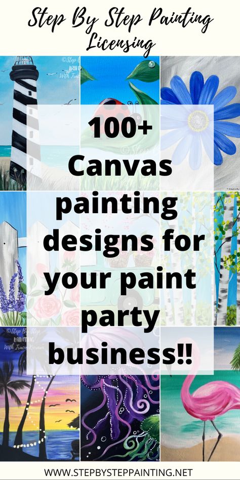 Paint Challenge Ideas, What To Paint At A Paint Party, Paint Party Templates Free Printable, Paint Night Tutorials Step By Step, Art And Wine Painting Ideas, Paint And Sip Business Ideas, Wine And Sip Painting Ideas, Paint Night Themes, Paint And Sip Templates