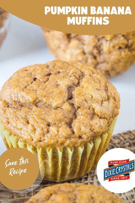 The cozy season is here, and what better way to celebrate than with a batch of warm, spiced Pumpkin Banana Muffins? These easy homemade muffins are super tender, moist, and so full of flavor. Breakfast, brunch, or an easy snack – these muffins will quickly become a must-have treat every fall. Moist Banana Nut Muffins, Pumpkin Banana Muffins, Muffins Banana, Dessert Breads, Pumpkin Snickerdoodles, Homemade Buttermilk Biscuits, Pumpkin Spice Donut, Banana Nut Muffins, Spice Muffins