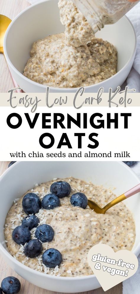 Dive into the creamy texture of our overnight oats keto recipe with almond milk. This low carb, sugar-free breakfast is the epitome of morning luxury, blending health with taste in every spoonful. It's a gluten-free meal that fills you up and fuels your day without any dietary guilt. Oatmilk Chia Seed Pudding, Keto Chia Seed Pudding Almond Milk, Chia Seed Breakfast Recipes Mornings, Chia And Oats Overnight, Low Calorie Chia Seed Pudding, Overnight Chia Pudding Breakfast, Candida Breakfast Recipes, Keto Chia Seed Recipes, Overnight Oats Chia Seeds