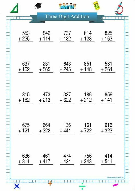 Pin by Sreekanchana on Maths work sheets in 2022 | Addition worksheets, Math fact worksheets, Addition and subtraction worksheets Grade 2 Math Worksheets Addition And Subtraction, Primary 2 Maths Worksheet, Grade Three Math Worksheets, Math Worksheets For Grade 2 Free Printable, 3nd Grade Math Worksheets, Three Digit Addition Without Regrouping, Grade 2 Math Worksheets Free Printable Addition And Subtraction, Primary Math Worksheets, Addition 3 Digit Numbers Worksheets