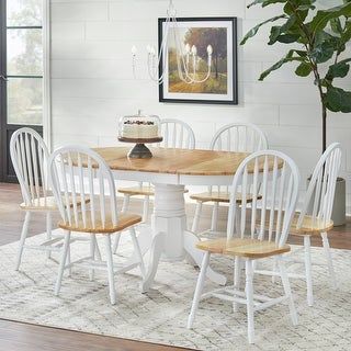 Extendable Dining Table Set, Farmhouse Dining Set, Indoor Ideas, Solid Wood Dining Set, 7 Piece Dining Set, 5 Piece Dining Set, Table Ronde, Wood Dining Chairs, Farmhouse Dining