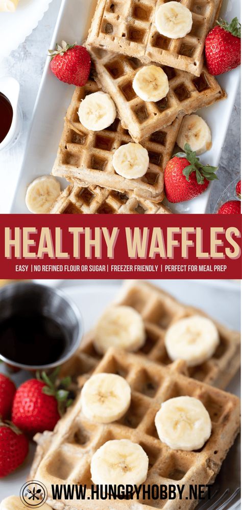 A go-to easy to make in the blender healthy waffle recipe that's delicious, light, fluffy, crisp, and freezer friendly! Healthy Waffles Recipe, Healthy Waffle Recipe, Blender Waffles, Waffle Recipe Healthy, Healthy Cooking Oils, Healthy Waffles, Waffles Easy, Waffle Maker Recipes, Waffle Mix