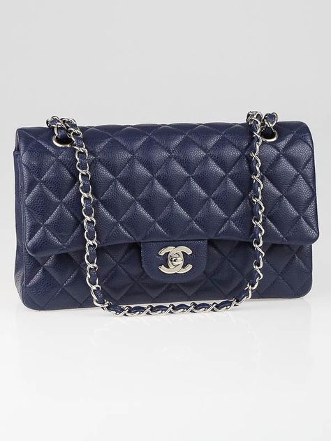 Navy Blue Handbag, Navy Blue Purse, Navy Blue Handbags, Navy Blue Bag, Blue Handbag, Navy Chanel, Chic Outfit Ideas, Navy Bag, Chanel Flap Bag