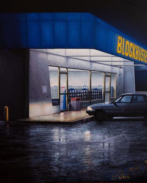 Blockbuster Aesthetic, Blockbuster Video, Video Store, 42nd Street, Visually Pleasing, Eddie Munson, Grain Of Sand, Creative Background, Night Scene